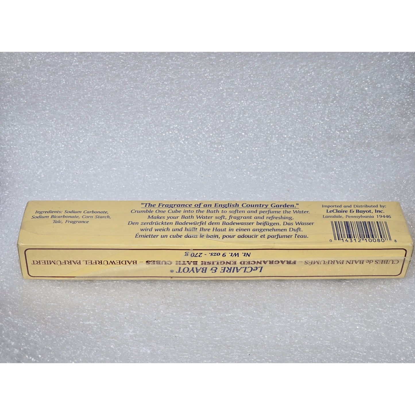 Leclaire & Bayot Fragranced English Bath Cubes Rose Lavande Gardenia Violette