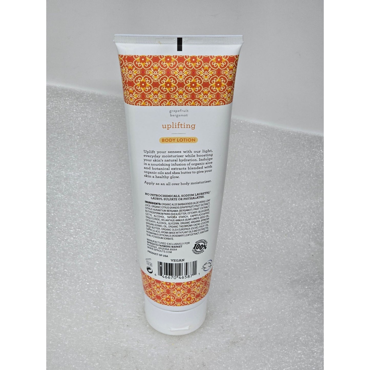 Sprouts Farmers Market Essentials Grapefruit Bergamot Uplifting Body Lotion 10Oz