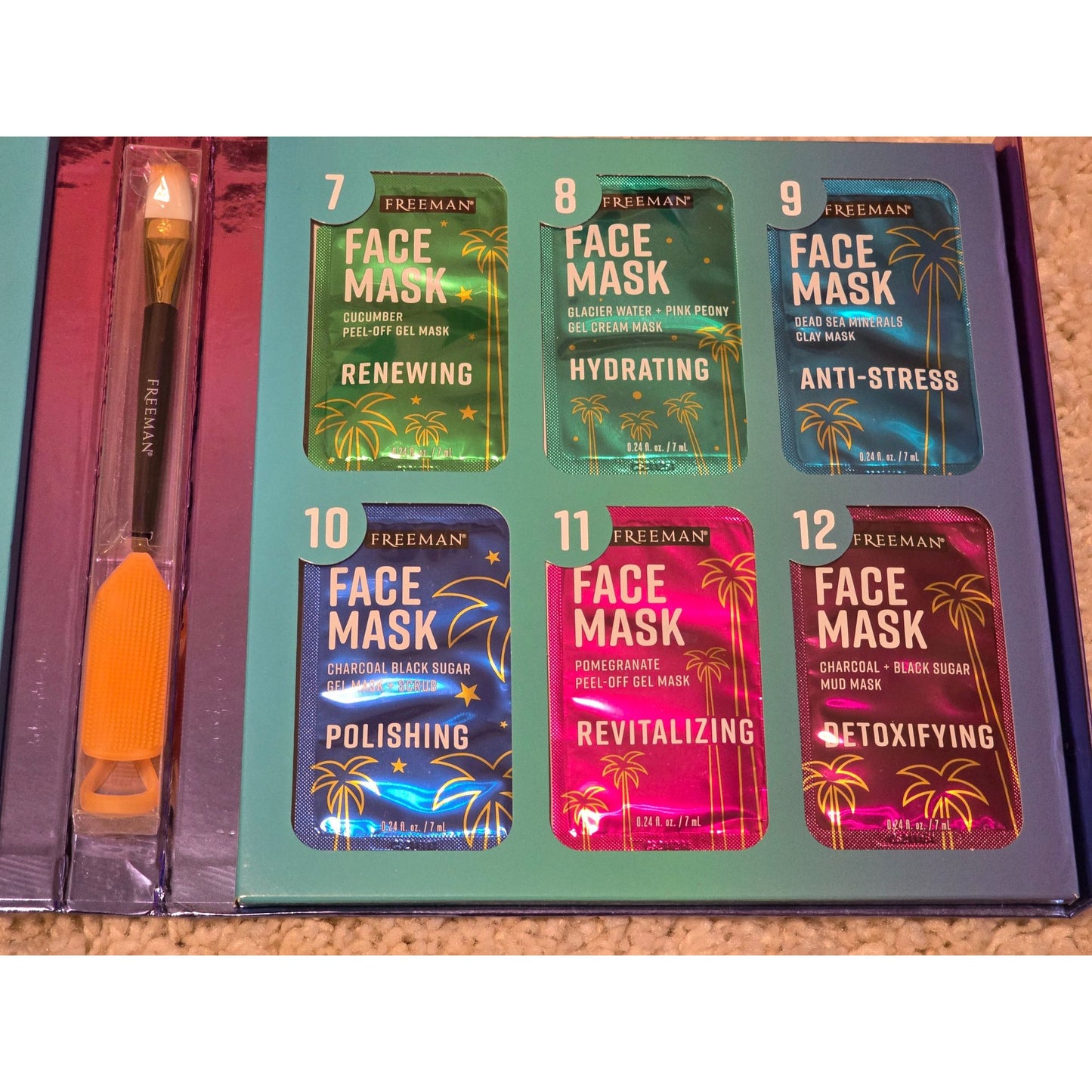 Freeman 12 Days Of Sunset Glow Face Mask Palette Set