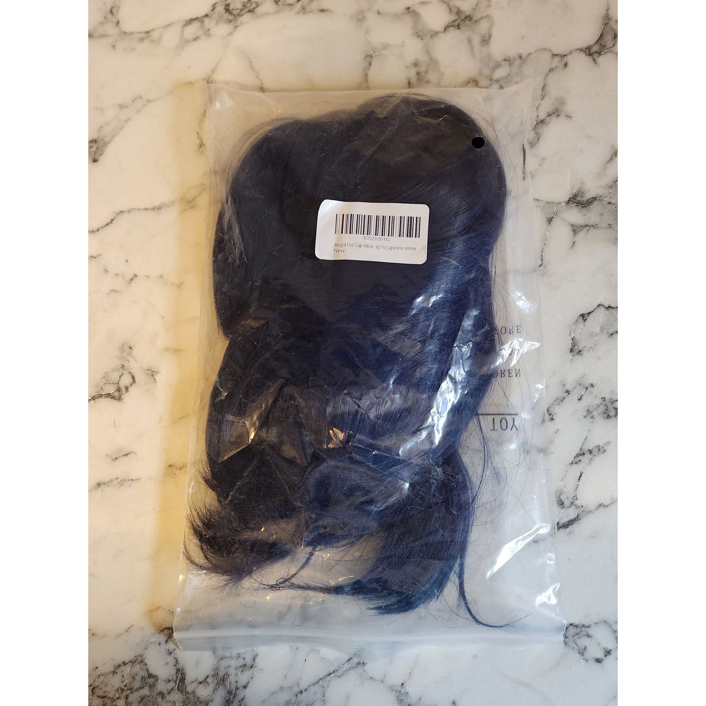 Anime Cosplay Wig Short Layered Blue Synthetic Hairpiece For Japanese Costume