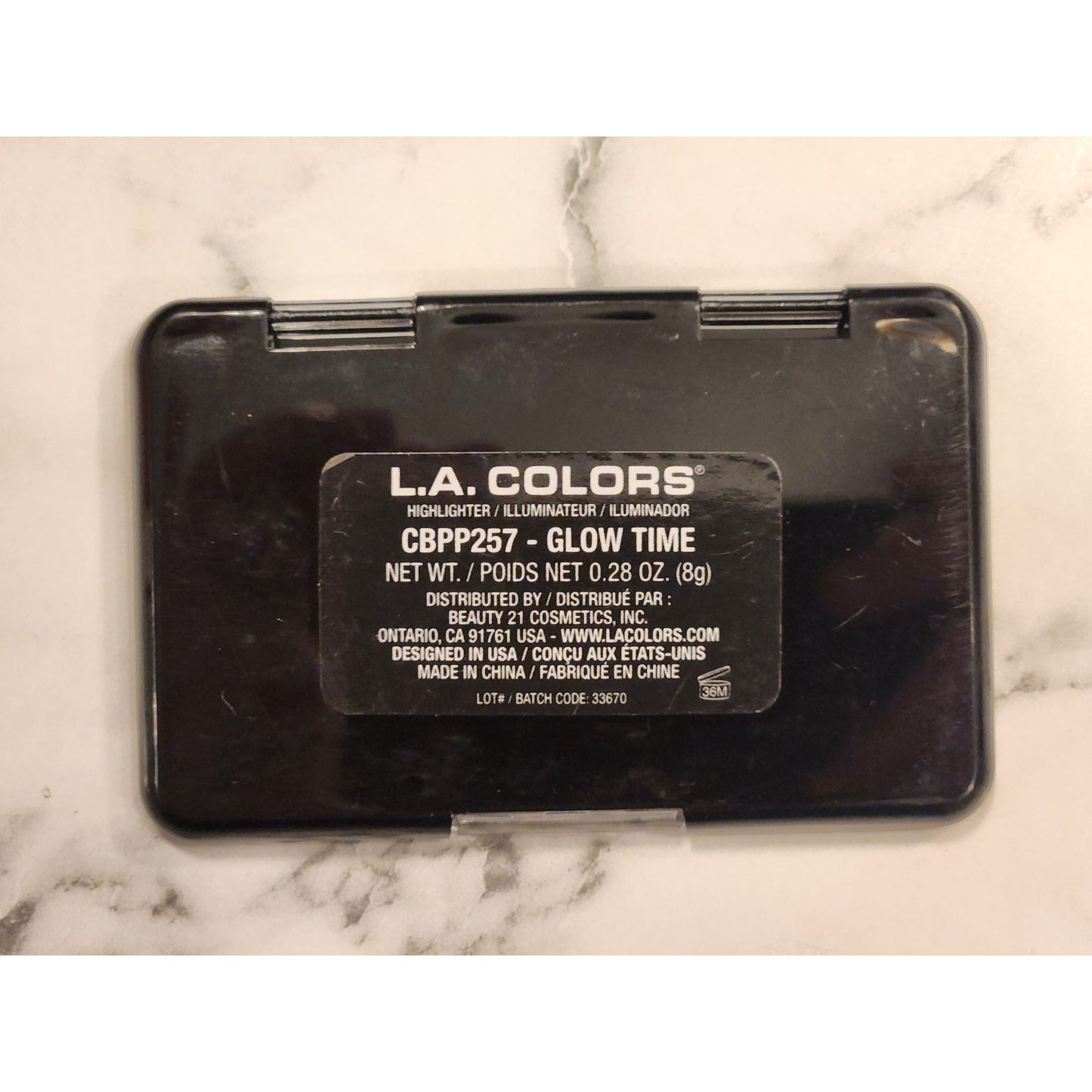 L.A. Colors Shimmer Highlighter Glow Time 0.28 Oz CBPP257