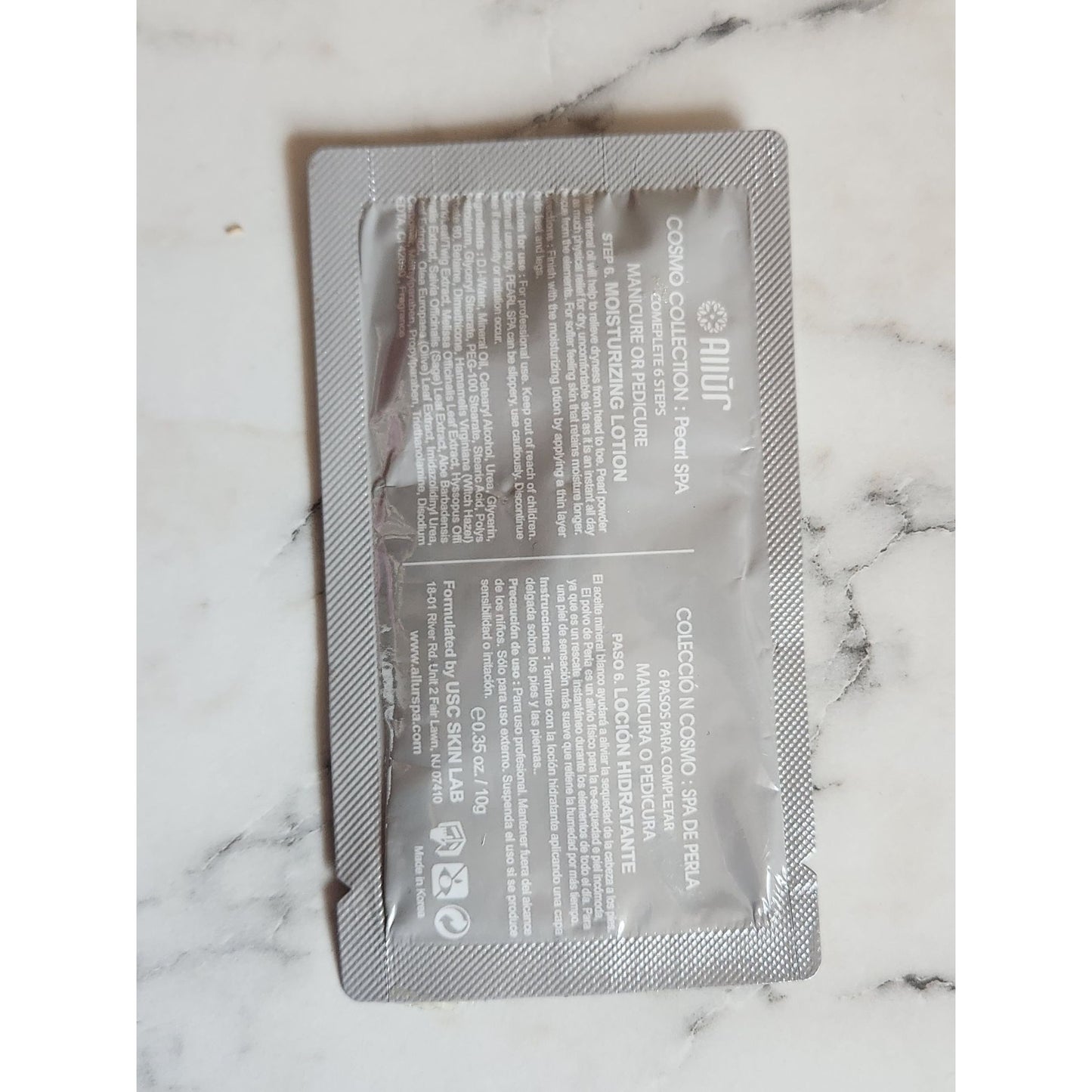 Allur Cosmo Collection Pearl Spa Step 6 Moisturizing Lotion Single-Use Sachet