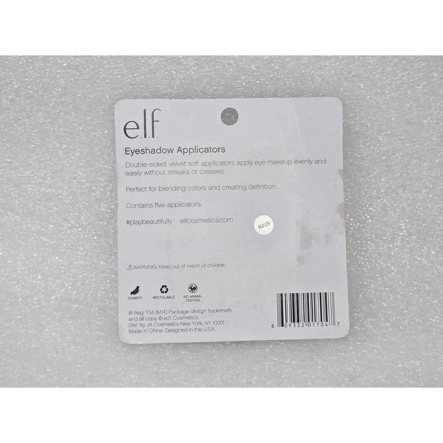 e.l.f. Eyeshadow Applicators - Double-Sided Velvet Soft Pack Of 5