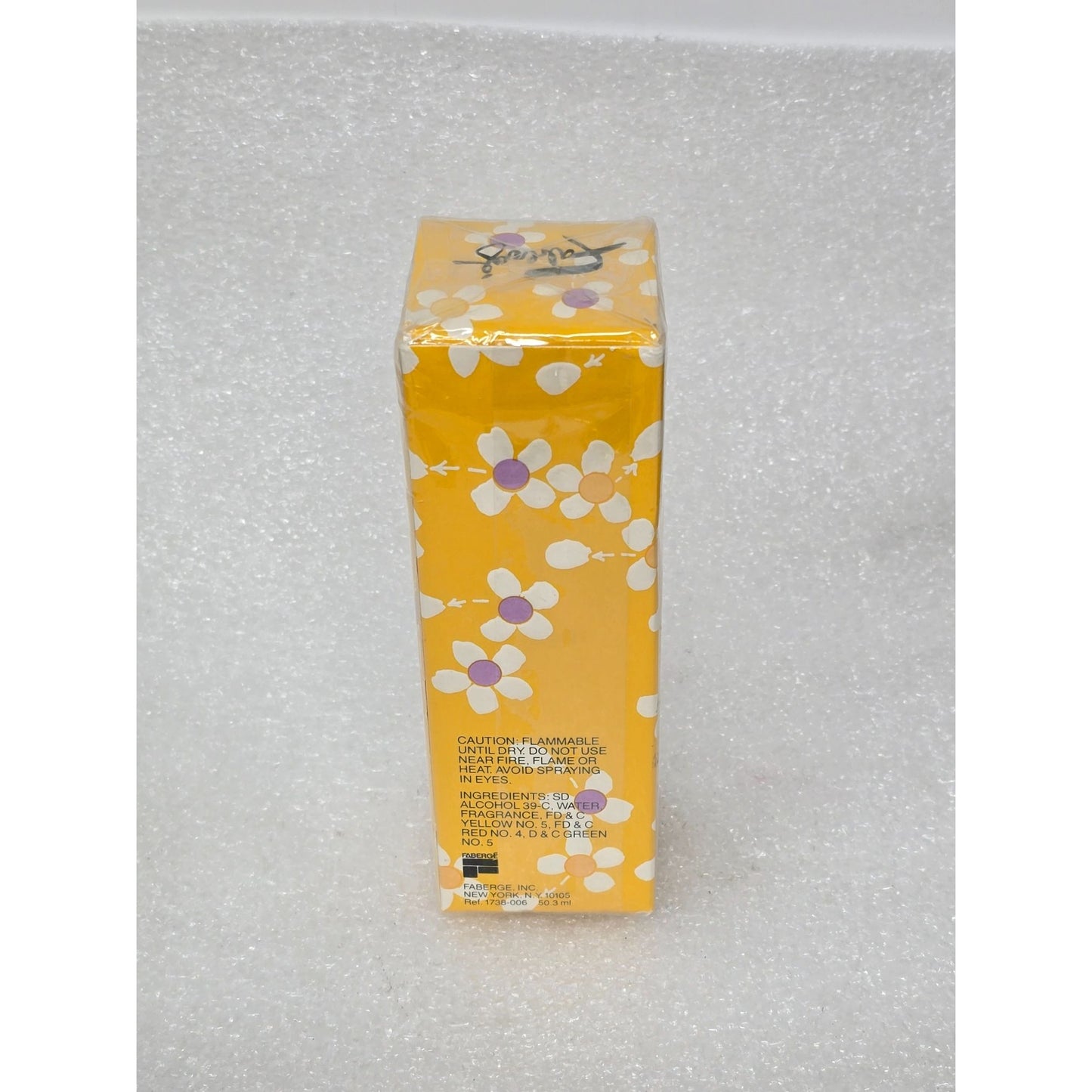 Vintage Faberge Straw Hat Spray Cologne 1.7 Oz Yellow Sealed Made In USA