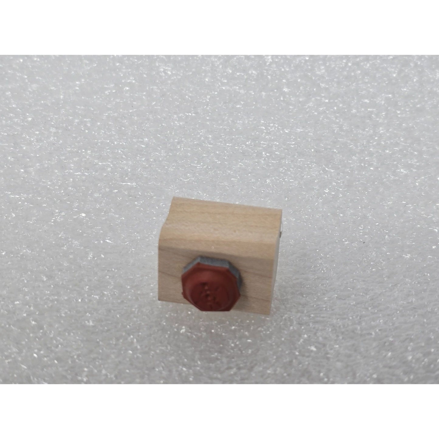 Wooden Rubber Stamp With Record Design By Stampin Up!
