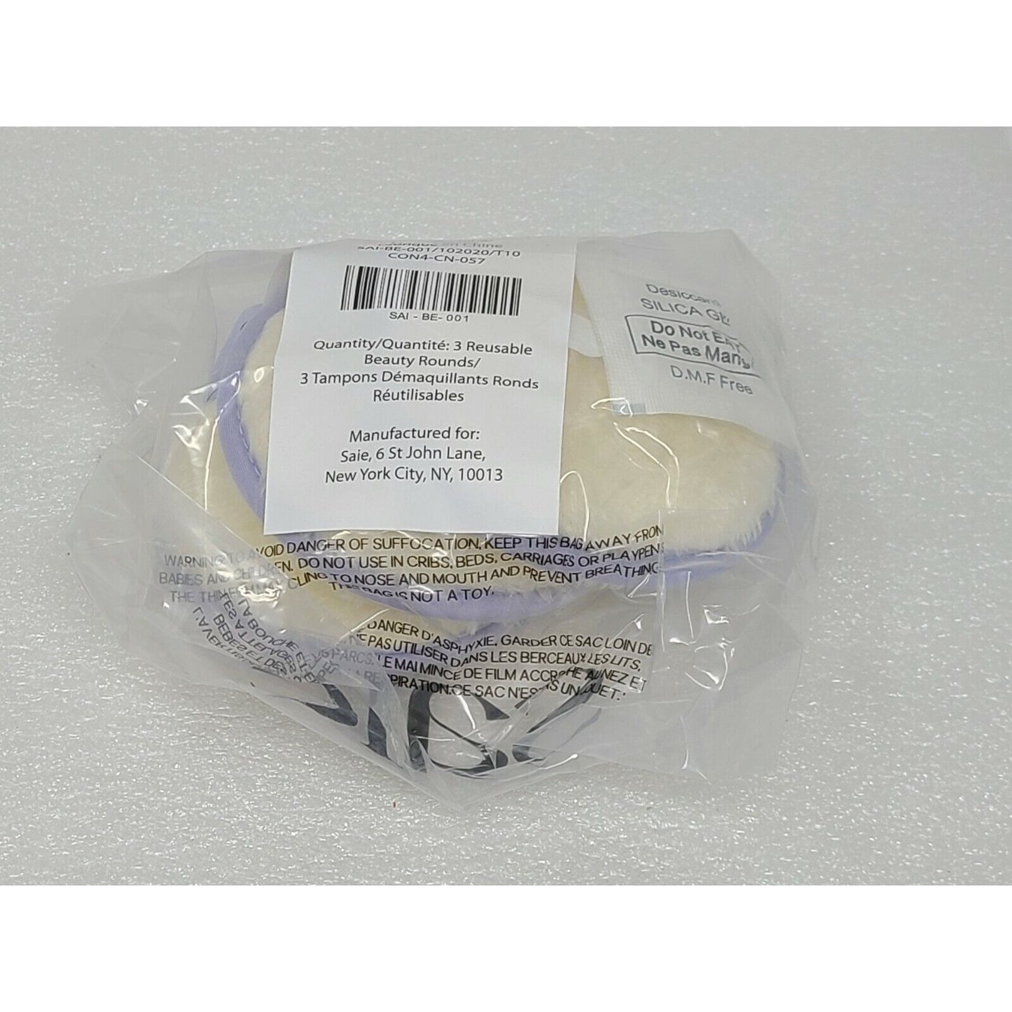 Saie Beauty Makeup Rounds 3 Pack Reusable Washable