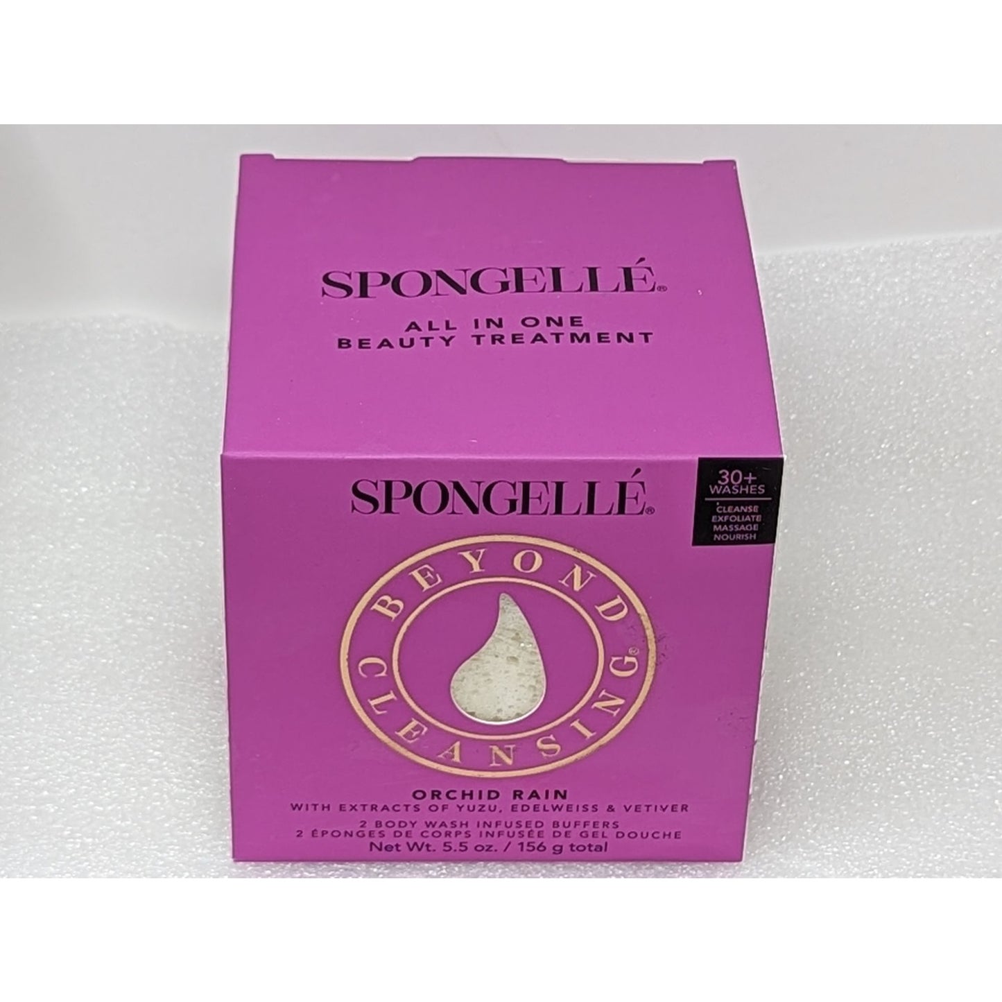 Spongelle Beyond Cleansing Orchid Rain Body Wash Infused Buffer 2 Pack