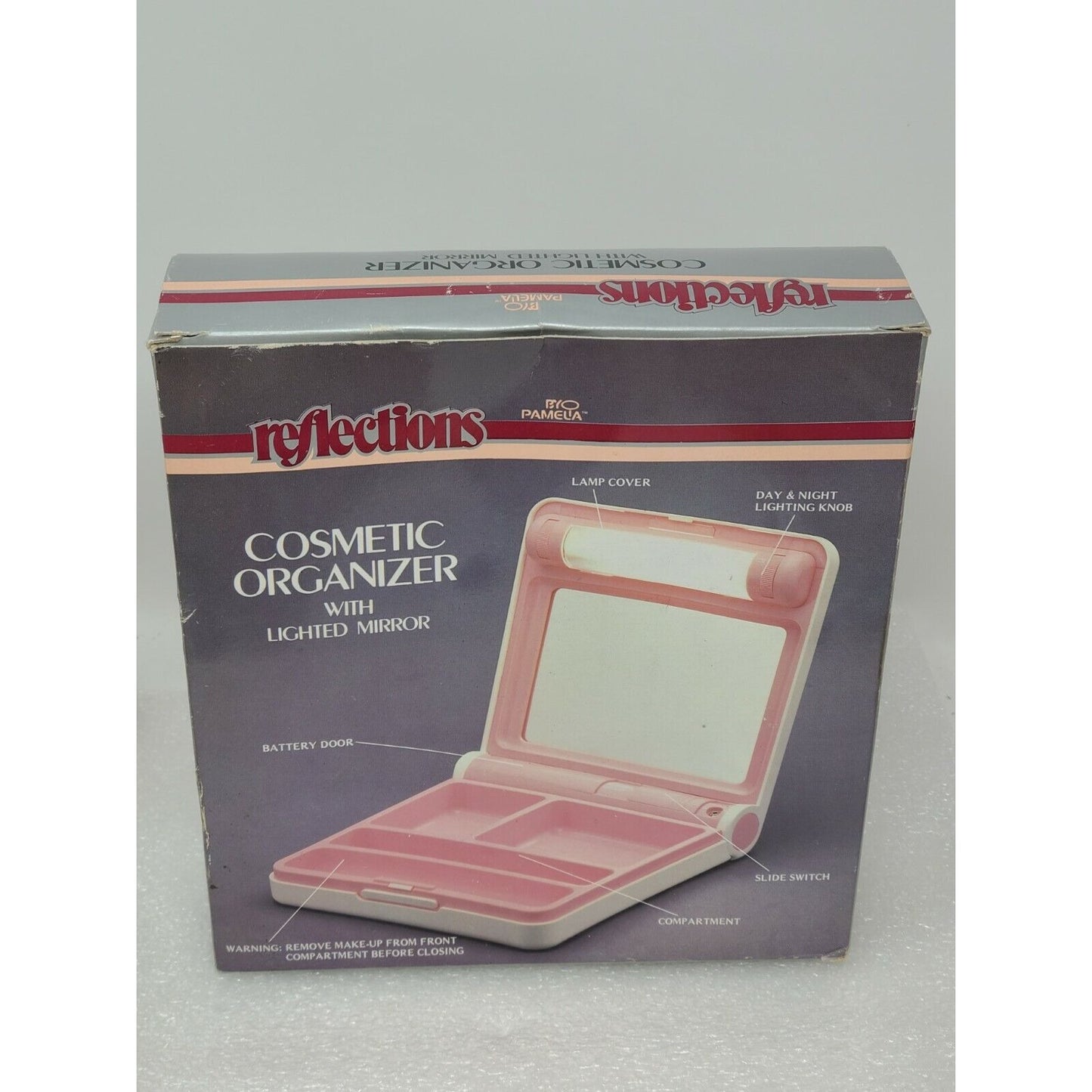 Vintage Pamela Reflections Cosmetic Organizer With Lighted Mirror