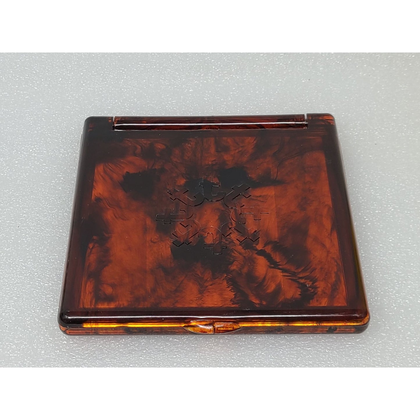 Vintage Faux Tortoise Shell Compact Mirror