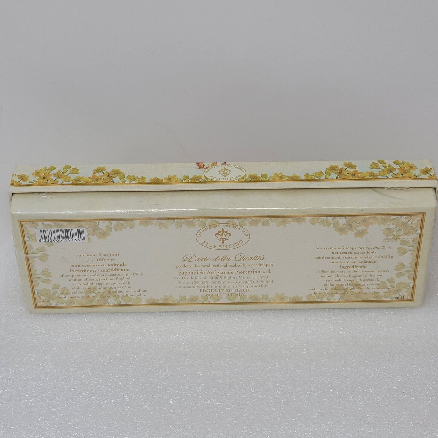 Saponificio Artigianale Fiorentino Tulip Garden Soap 3 X 5.29oz Made in Italy