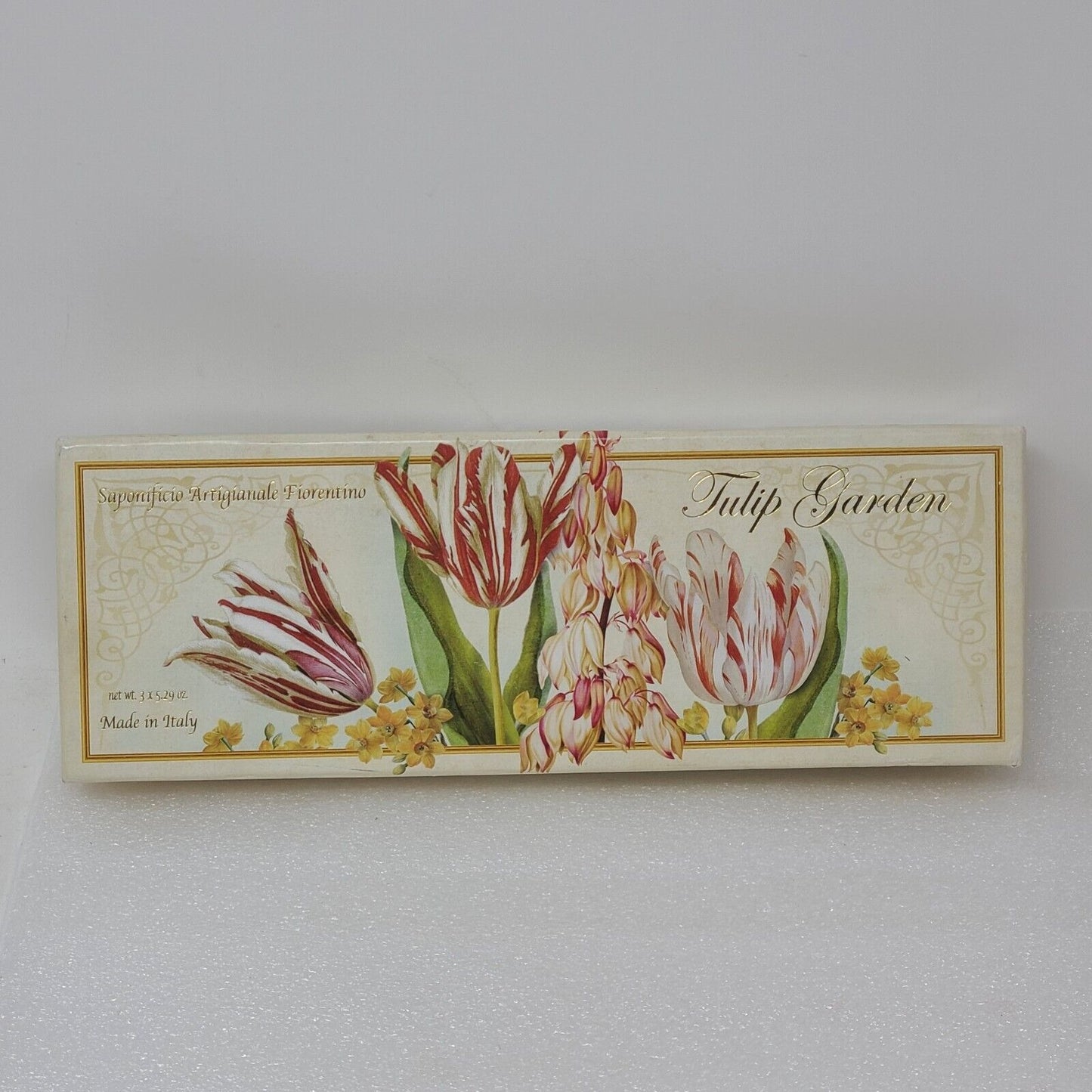 Saponificio Artigianale Fiorentino Tulip Garden Soap 3 X 5.29oz Made in Italy