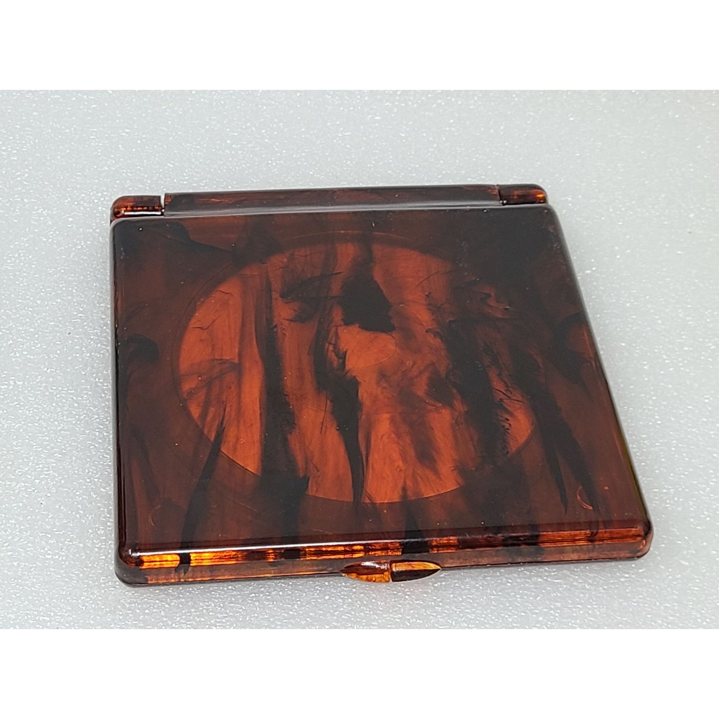 Vintage Faux Tortoise Shell Compact Mirror