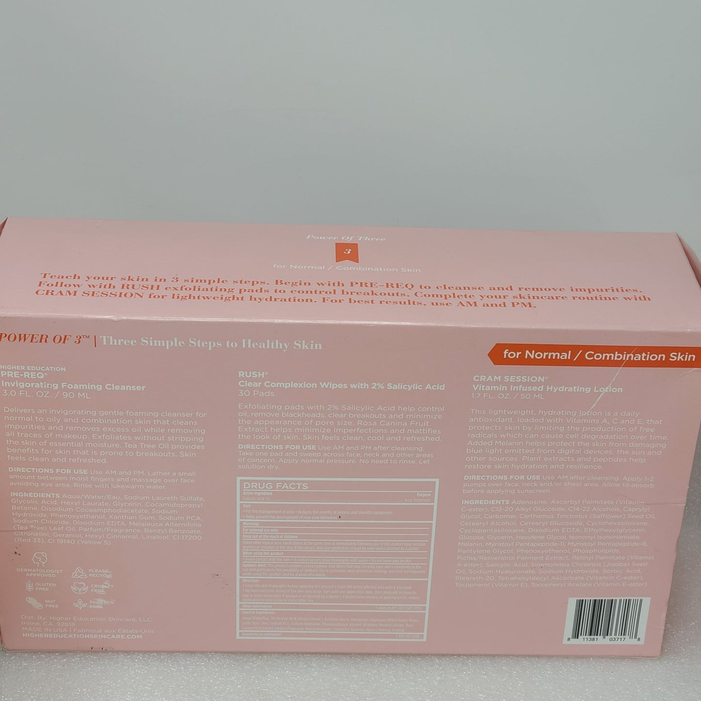 Higher Education Power of 3 Steps To Healthy Skin For Normal / Combination Skin