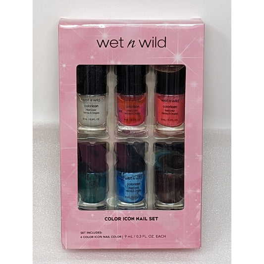 Wet n Wild Color Icon Nail Polish Set Assorted Colors 6 Pack