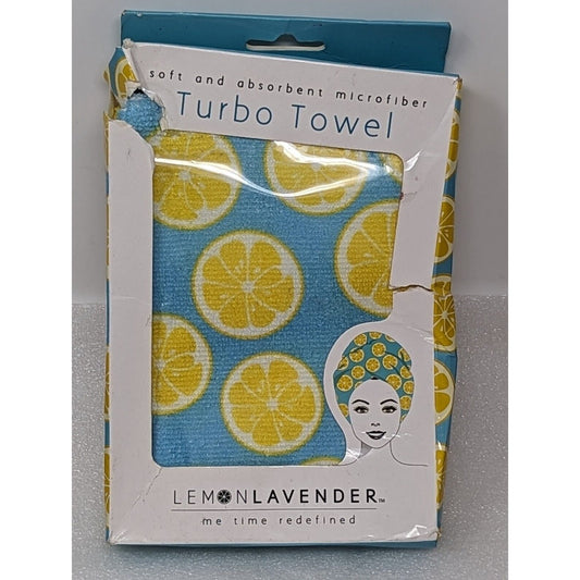 Lemon Lavender Turbo Towel Soft Absorbent Microfiber Citrus Twist