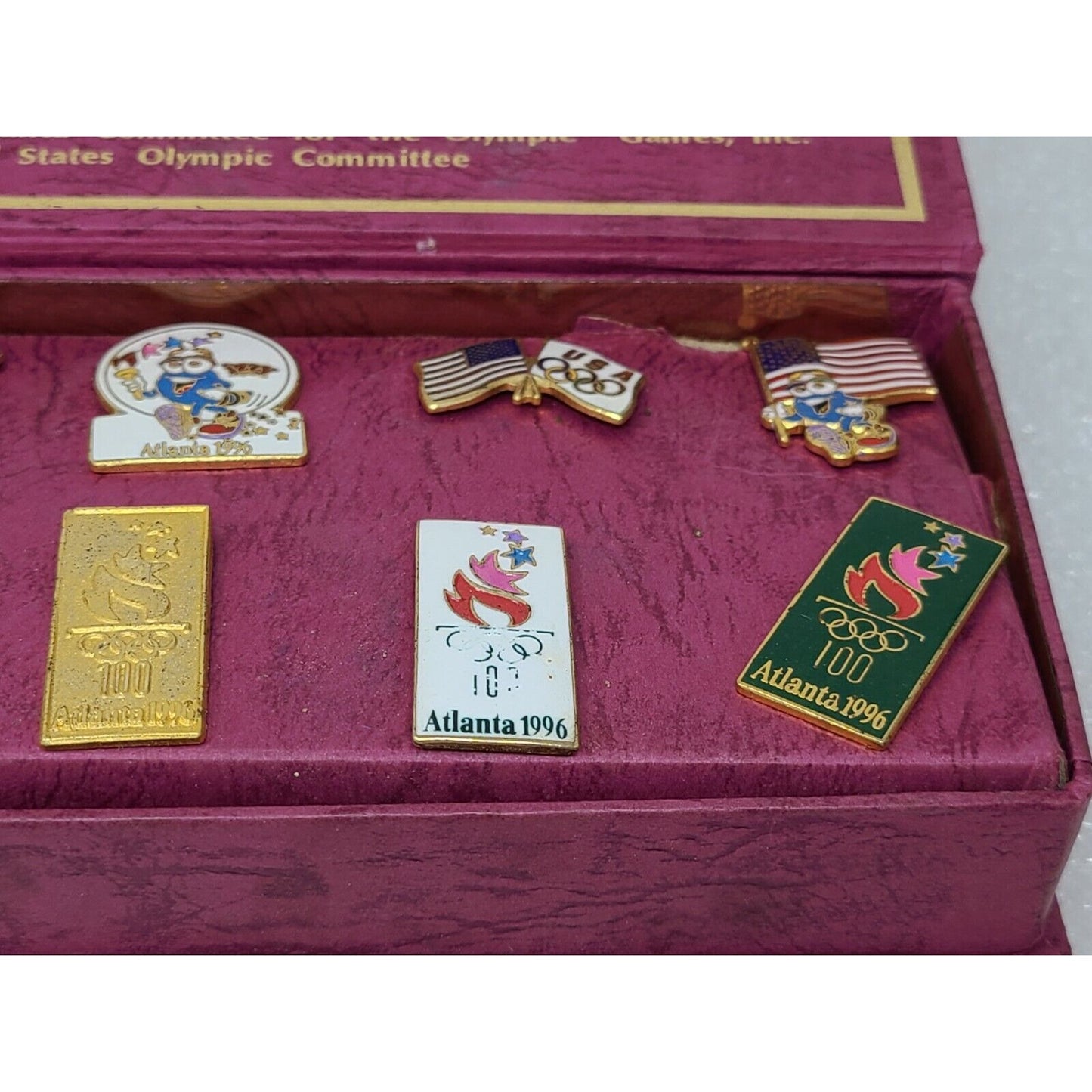 Vintage 1996 USA Olympics Commemorative Collector 11 Pin Set