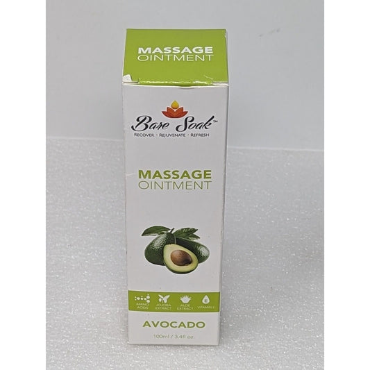 Bare Soak Lotion Massage Ointment Avocado 3.4 oz