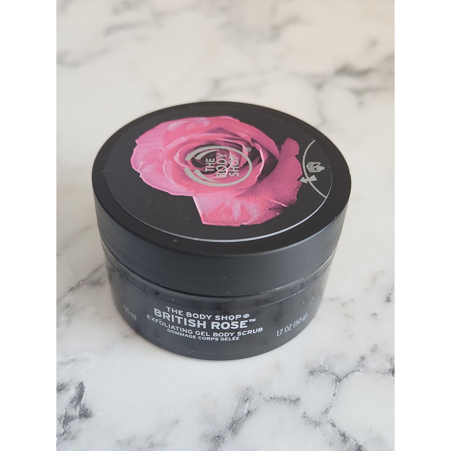 The Body Shop British Rose Exfoliating Gel Body Scrub 1.7 Oz