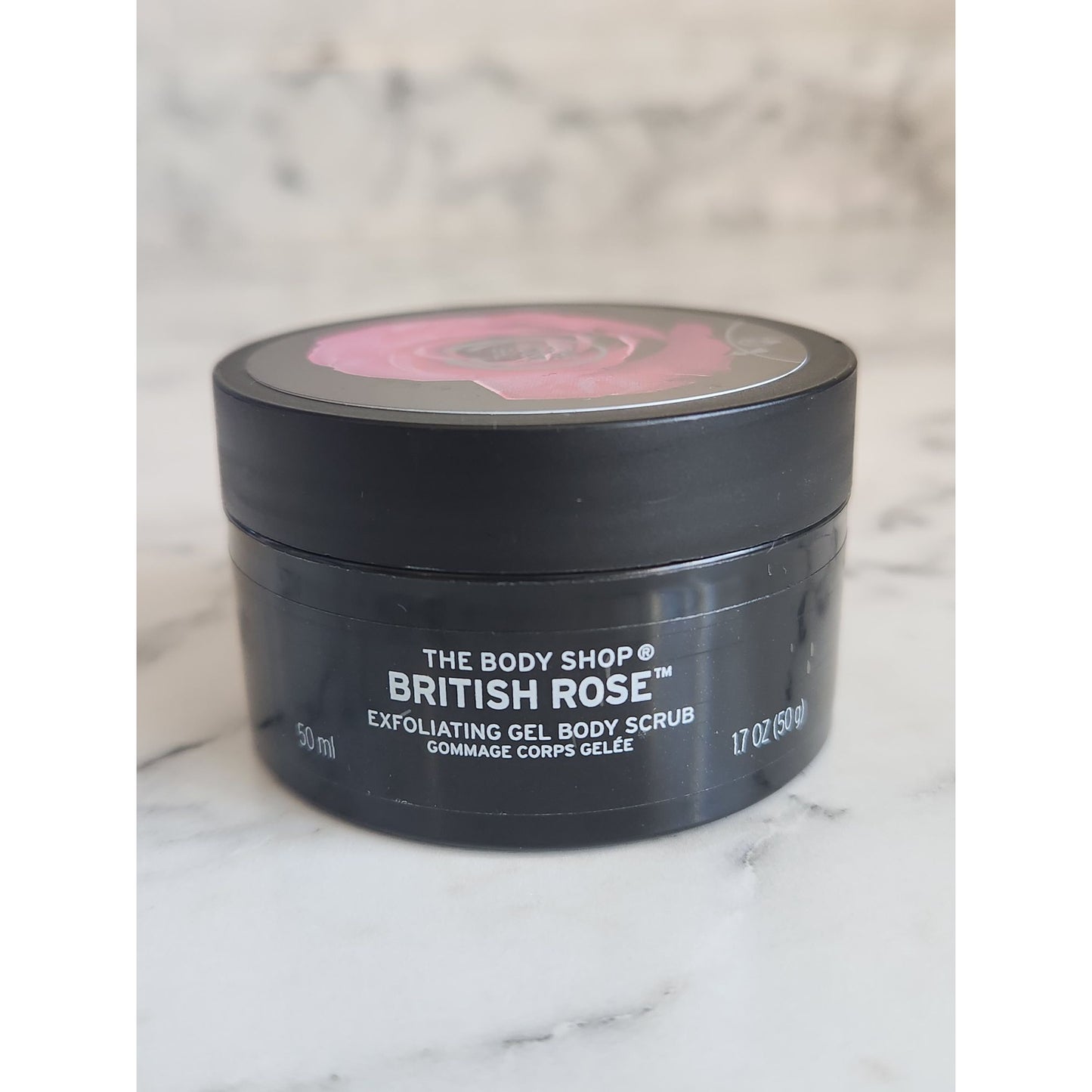 The Body Shop British Rose Exfoliating Gel Body Scrub 1.7 Oz