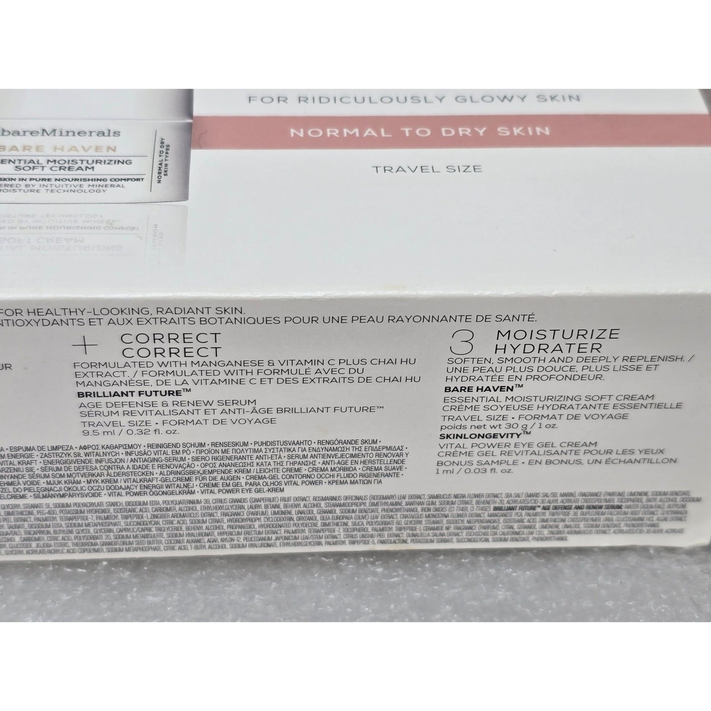 BareMinerals Glow To-Go Skincare Travel Set For Normal To Dry Skin