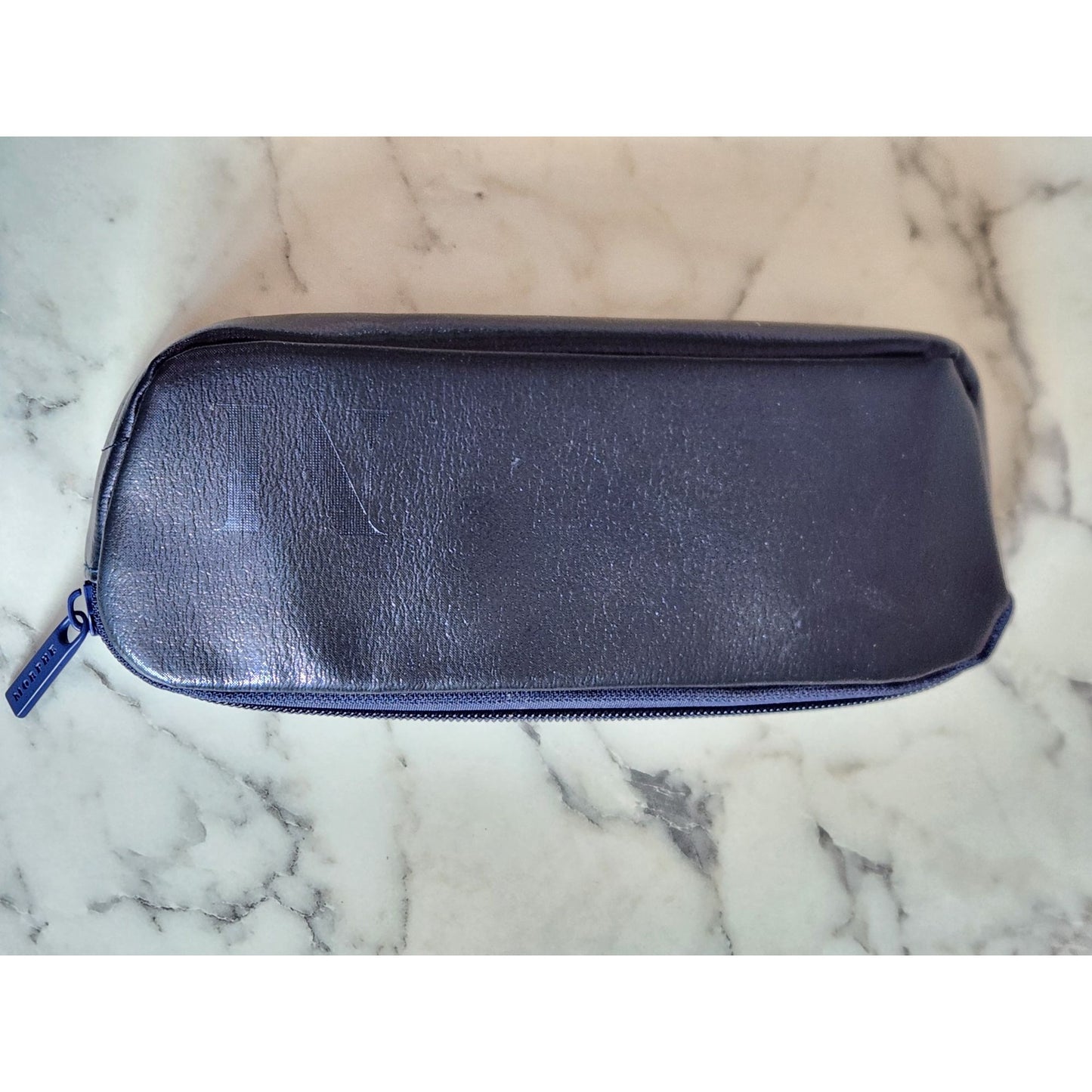 Morphe Navy Blue 6-Piece Makeup Brush Set With Faux Leather Zipper Bag