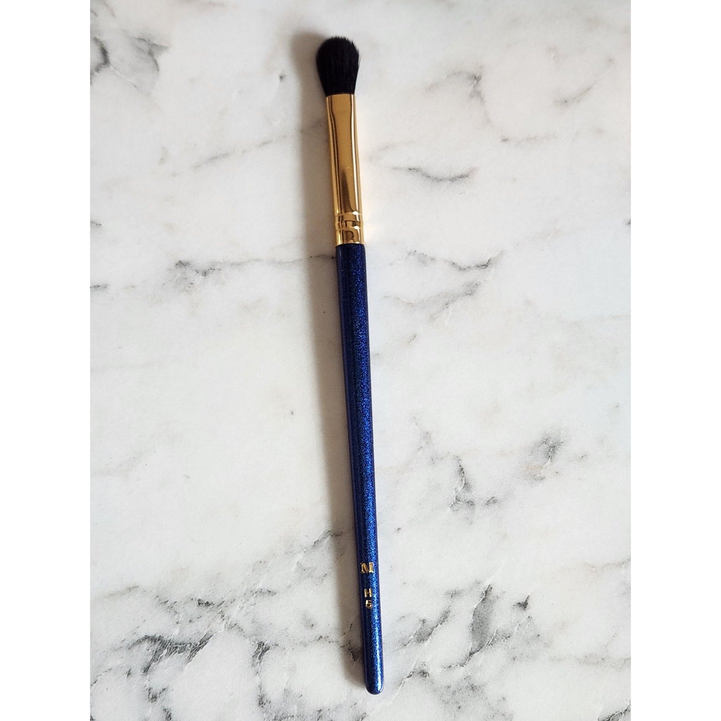 Morphe Navy Blue 6-Piece Makeup Brush Set With Faux Leather Zipper Bag