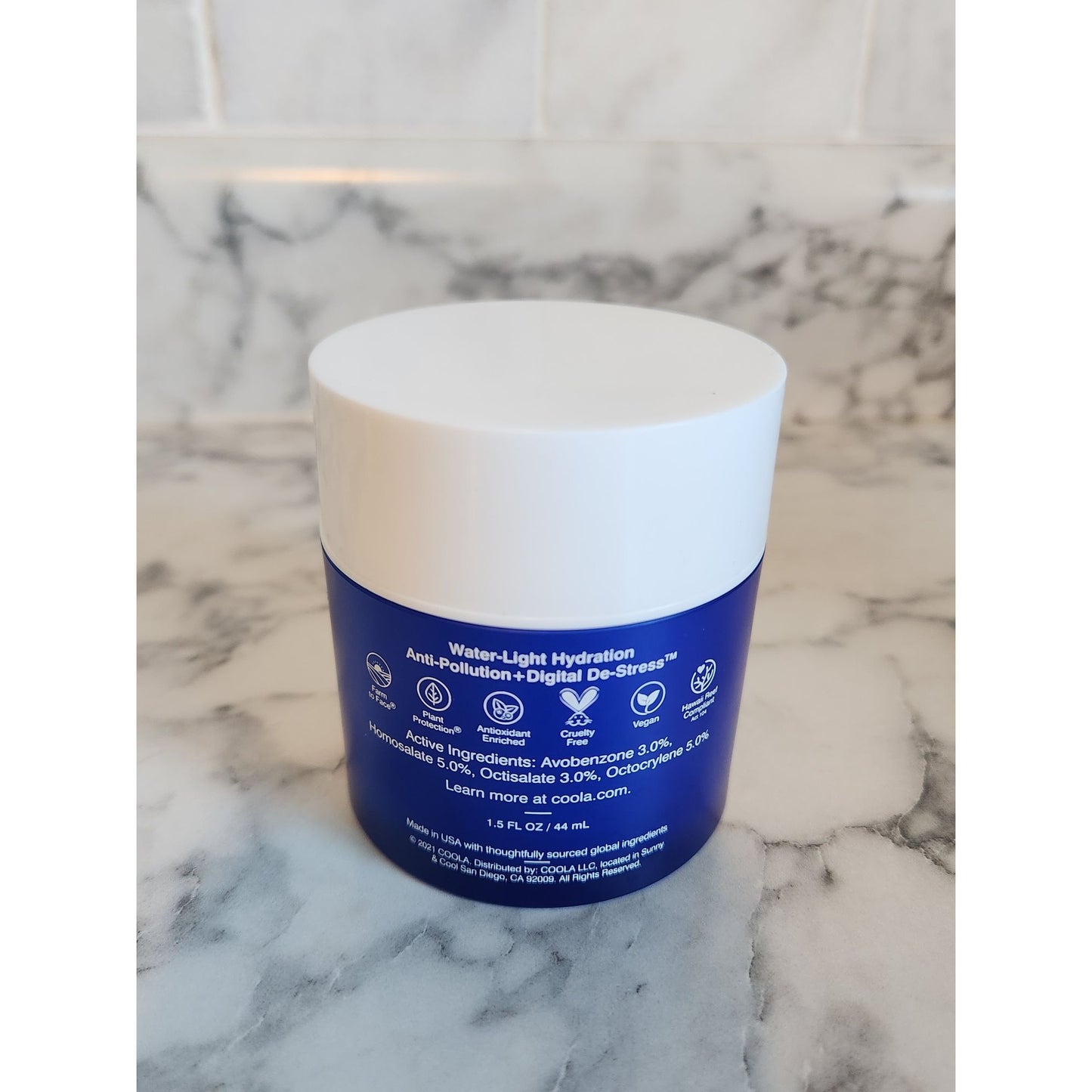 Coola Refreshing Water Cream Sunscreen SPF 50 1.5 Fl Oz 70%+ Organic