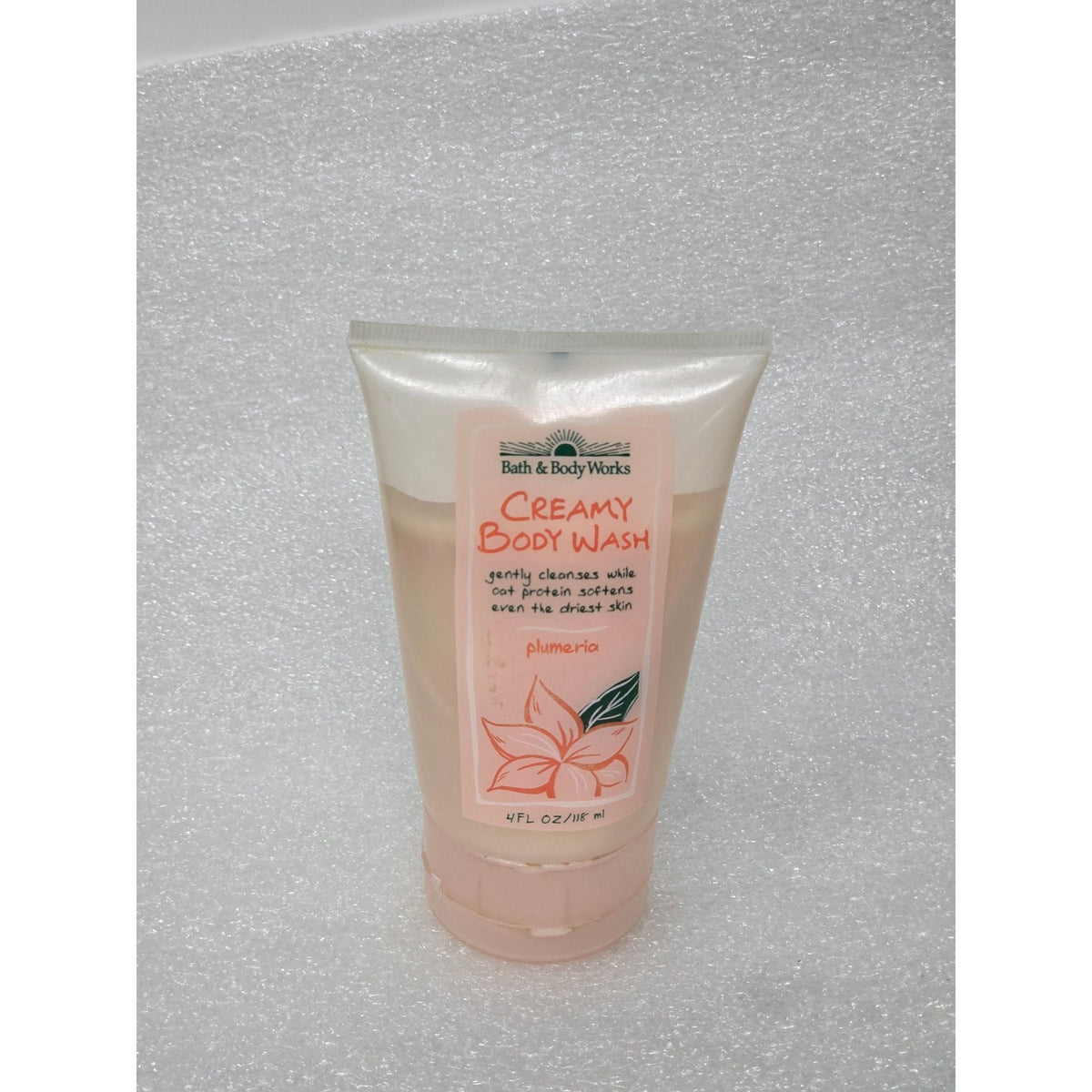 Bath & Body Works Creamy Body Wash Plumeria 4 Oz Gently Cleanses & Softens Skin