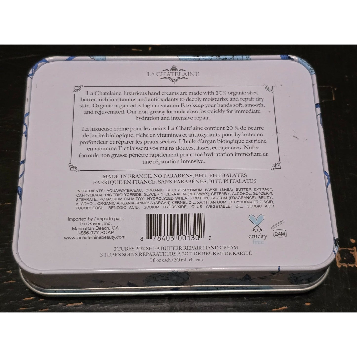 La Chatelaine Hand Cream Gift Set of 3 With Shea Butter Shea Coconut Milk Lychee