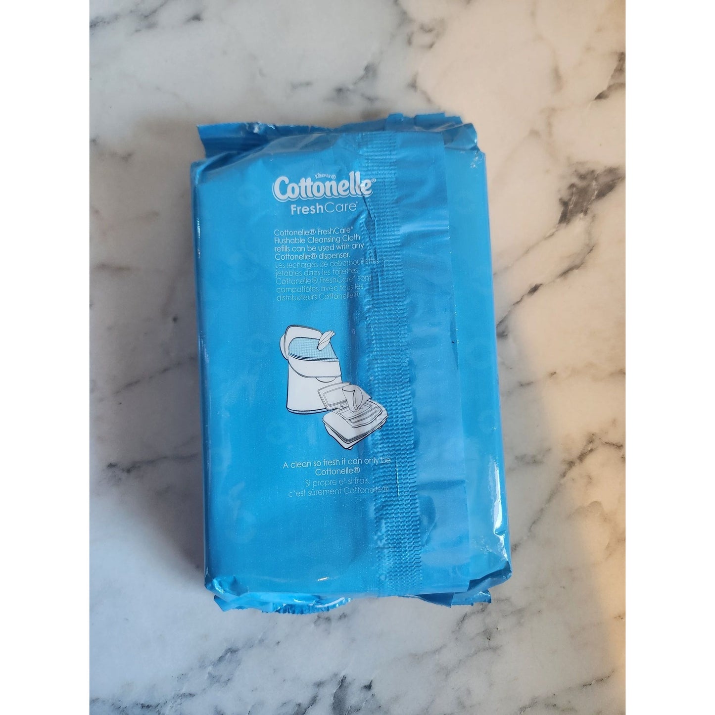 Cottonelle Freshcare Flushable Wipes 42-Count Resealable Pack Gentle On Skin