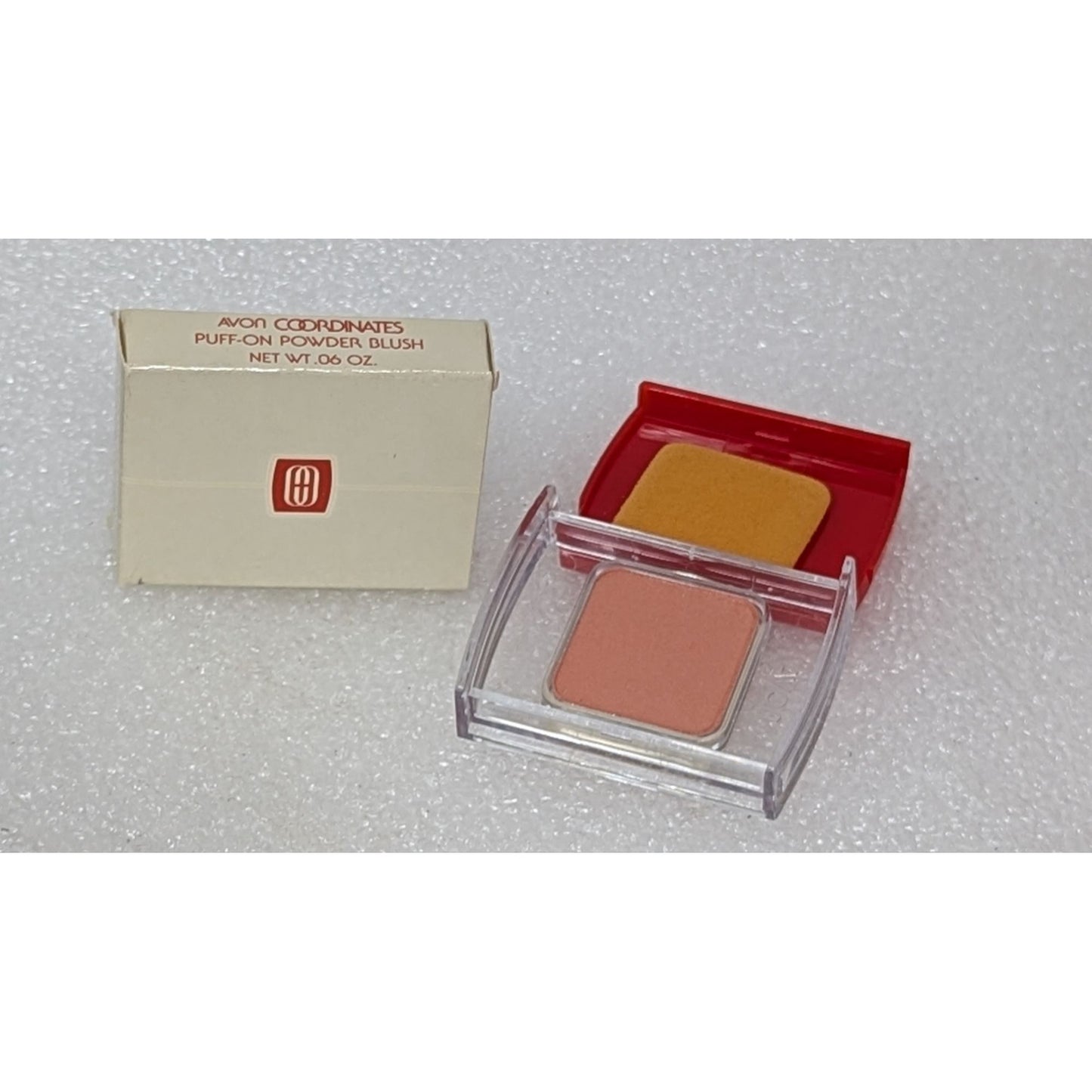 Vintage Avon Coordinates Puff-On Powder Blush Sunkissed Peach .06 Oz New In Box