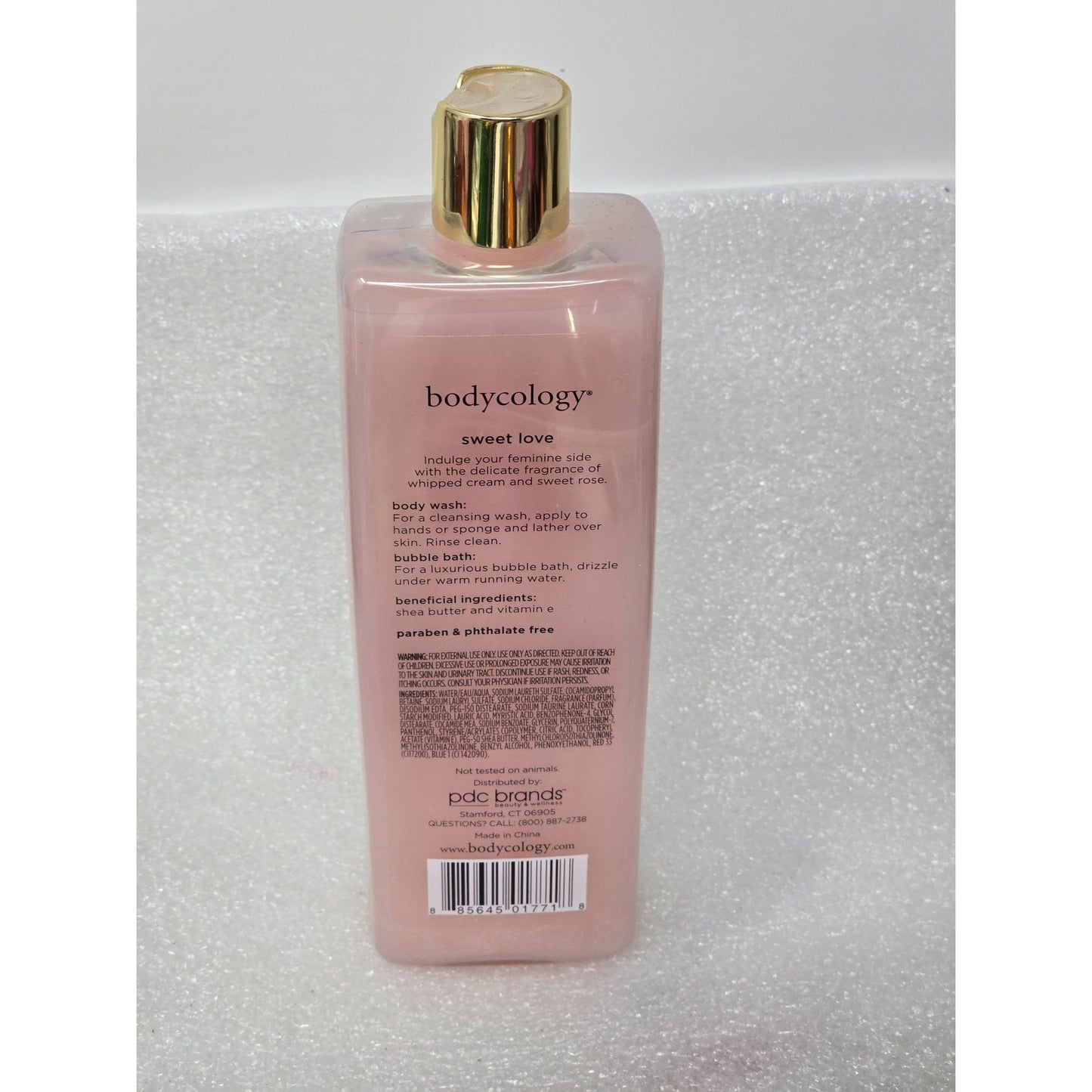 Bodycology Sweet Love 2-In-1 Body Wash & Bubble Bath 16 Oz With Shea Moisturizer