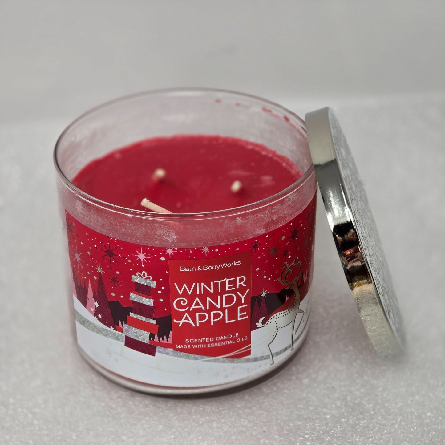 Bath & Body Works Winter Candy Apple 3-Wick Scented Candle 14.5 Oz