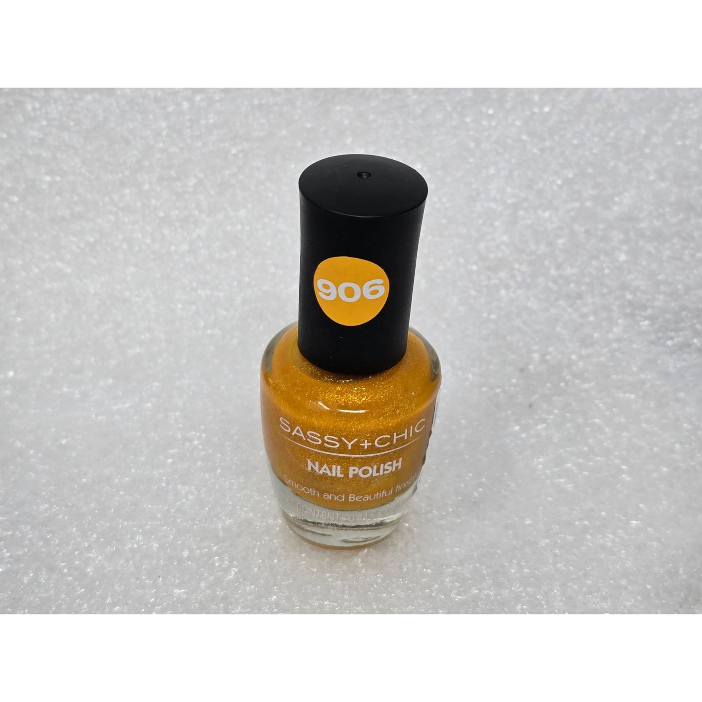 Sassy + Chic Yellow Gold Nail Polish #906 Smooth Finish Vibrant Long-Lasting Color