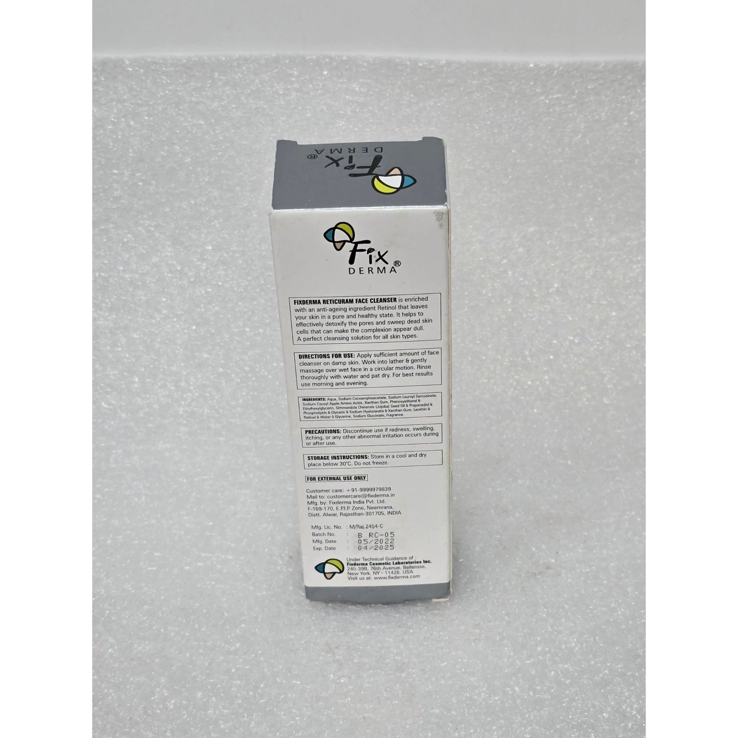 Fix Derma Reticuram Face Cleanser 75ml With Retinol & Jojoba Oil All Skin Types