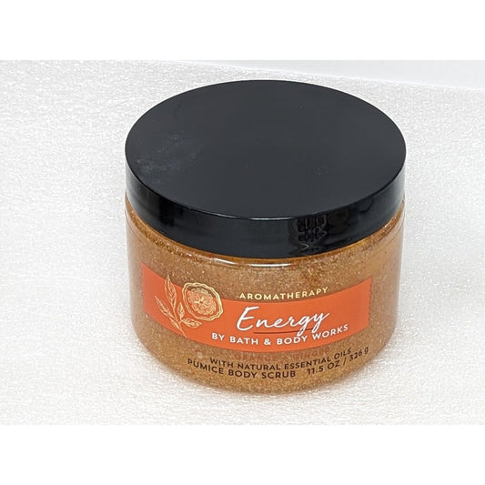 Bath & Body Works Aromatherapy ENERGY Orange Ginger Pumice Body Scrub 11.5 oz