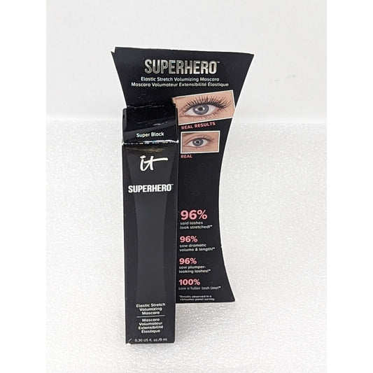 IT Cosmetics Superhero Mascara Super Black Full Size 0.3 oz