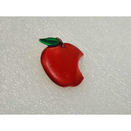 Vintage Tova Red Enamel Apple Brooch