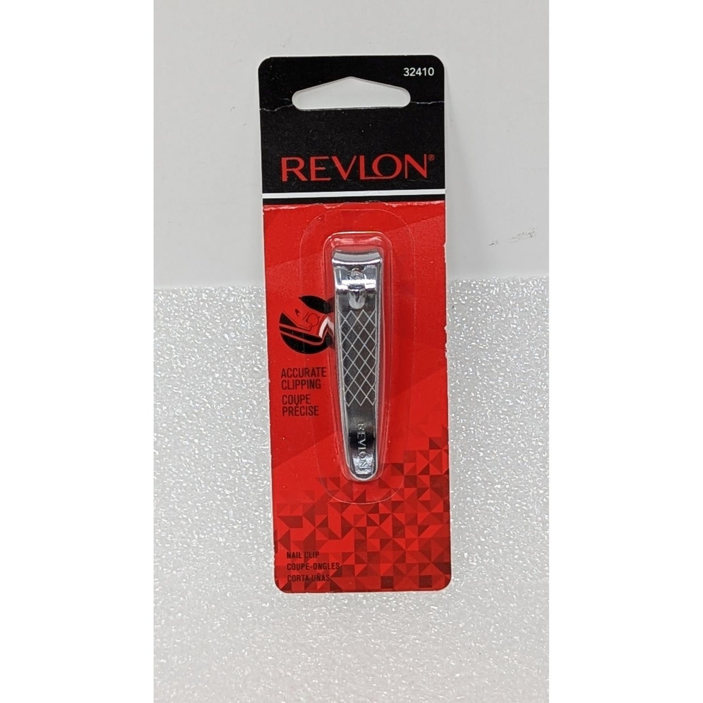 Revlon Nail Clipper With File Accurate Clipping Contoured Blades Stainless Steel Compact Size