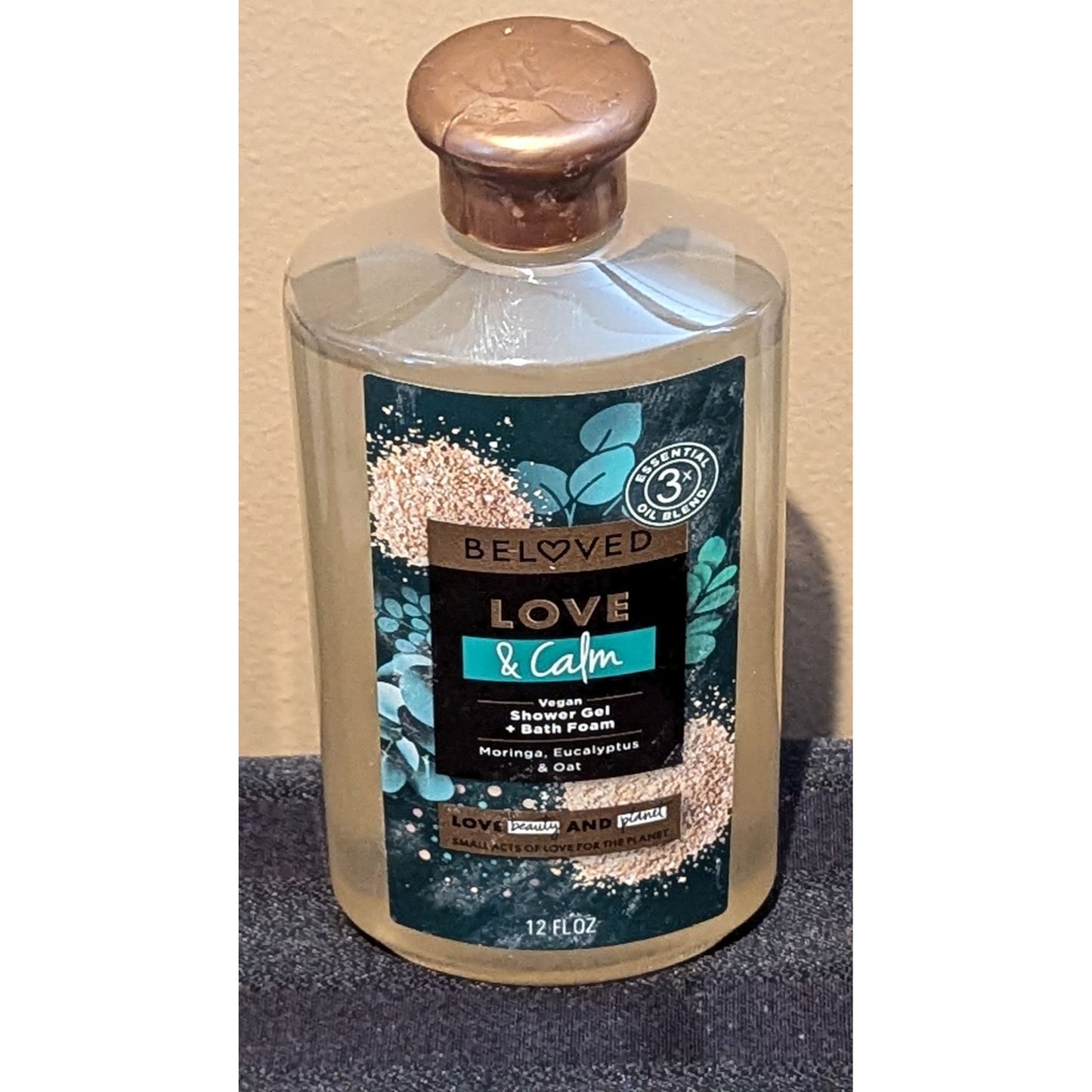 Beloved Love & Calm Shea Foam Body Wash Moringa Eucalyptus & Oat 12 Fl Oz