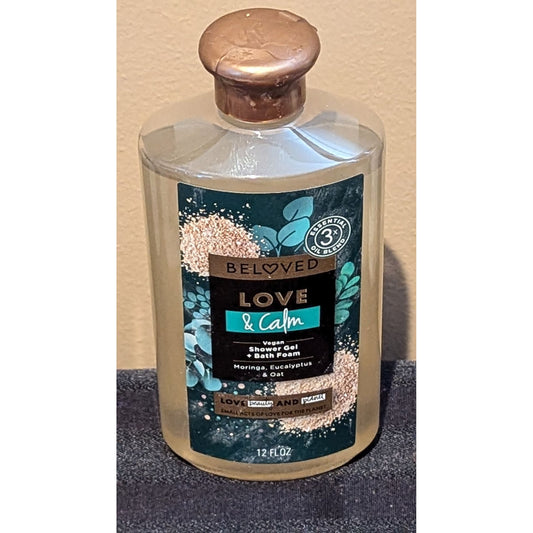 Beloved Love & Calm Shea Foam Body Wash Moringa Eucalyptus & Oat 12 Fl Oz