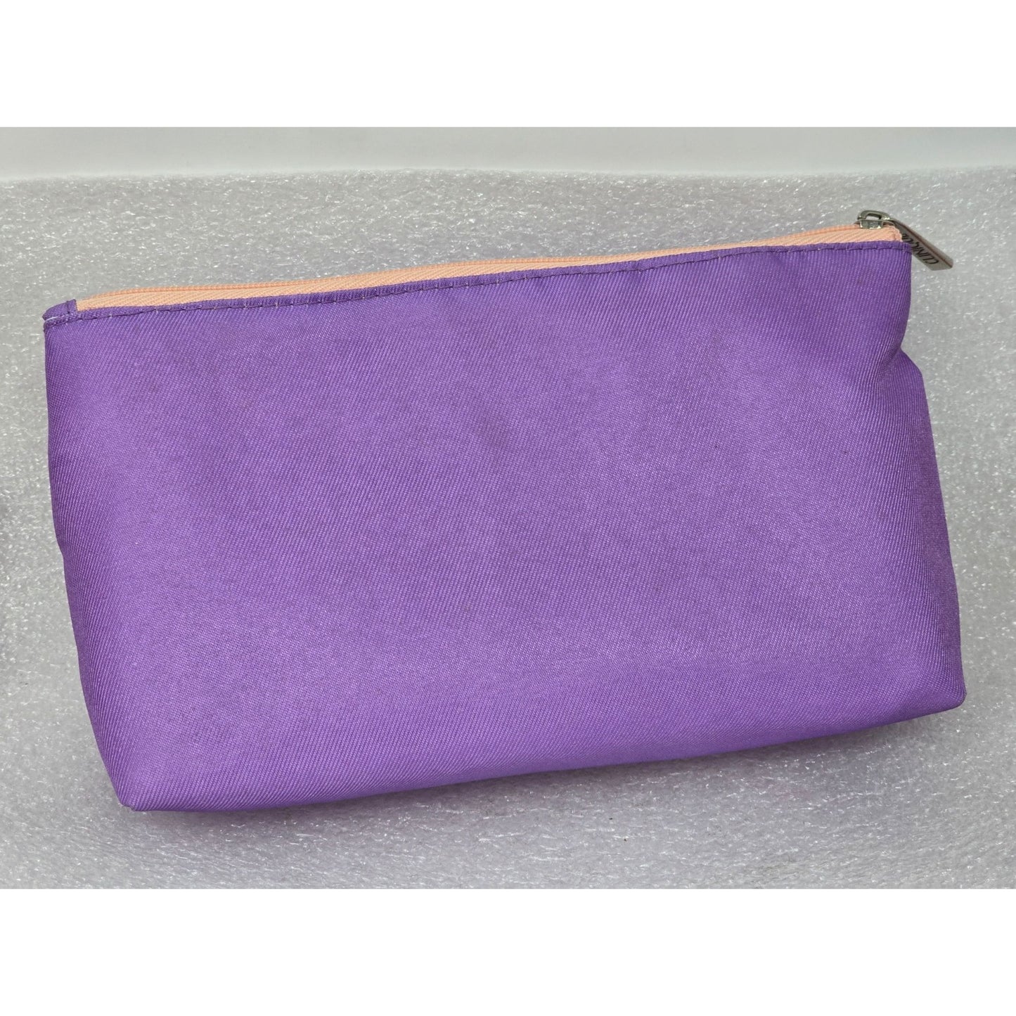 Clinique Destination Cosmetic Bag Purple & Peach Zippered Makeup Pouch Travel