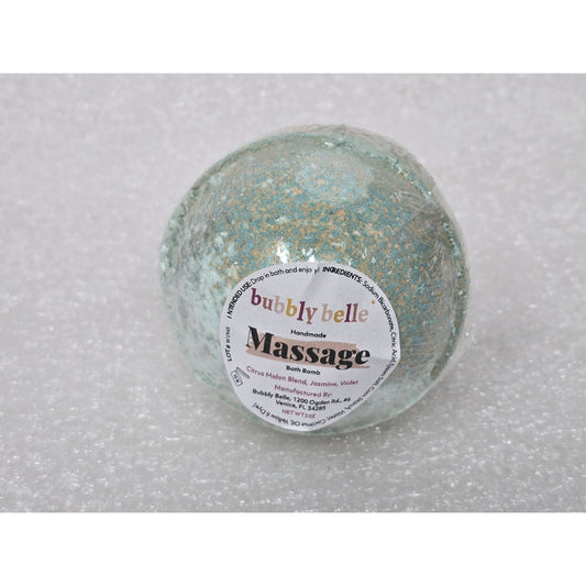 Bubbly Belle Handmade Massage Citrus Melon Jasmine Violet Bath Bomb Aromatherapy