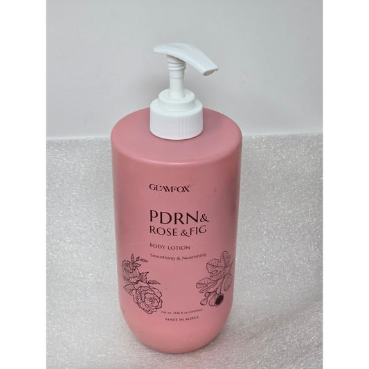 Glamfox PDRN & Rose & Fig Body Lotion Hydrating & Soothing Formula 33.81 oz