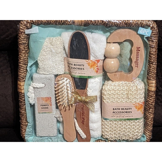 Essential Design Bath Beauty Accessories 8 pc Gift Set The Gift of Nature