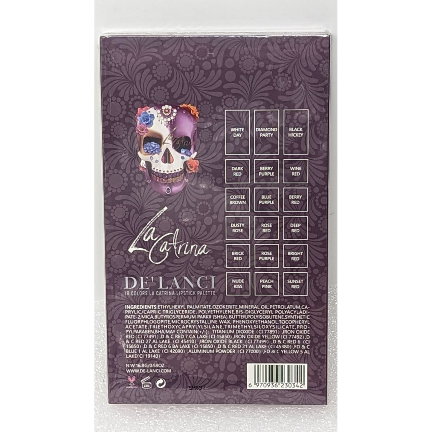 De' Lanci 18 Colors La Catrina Lipstick Palette