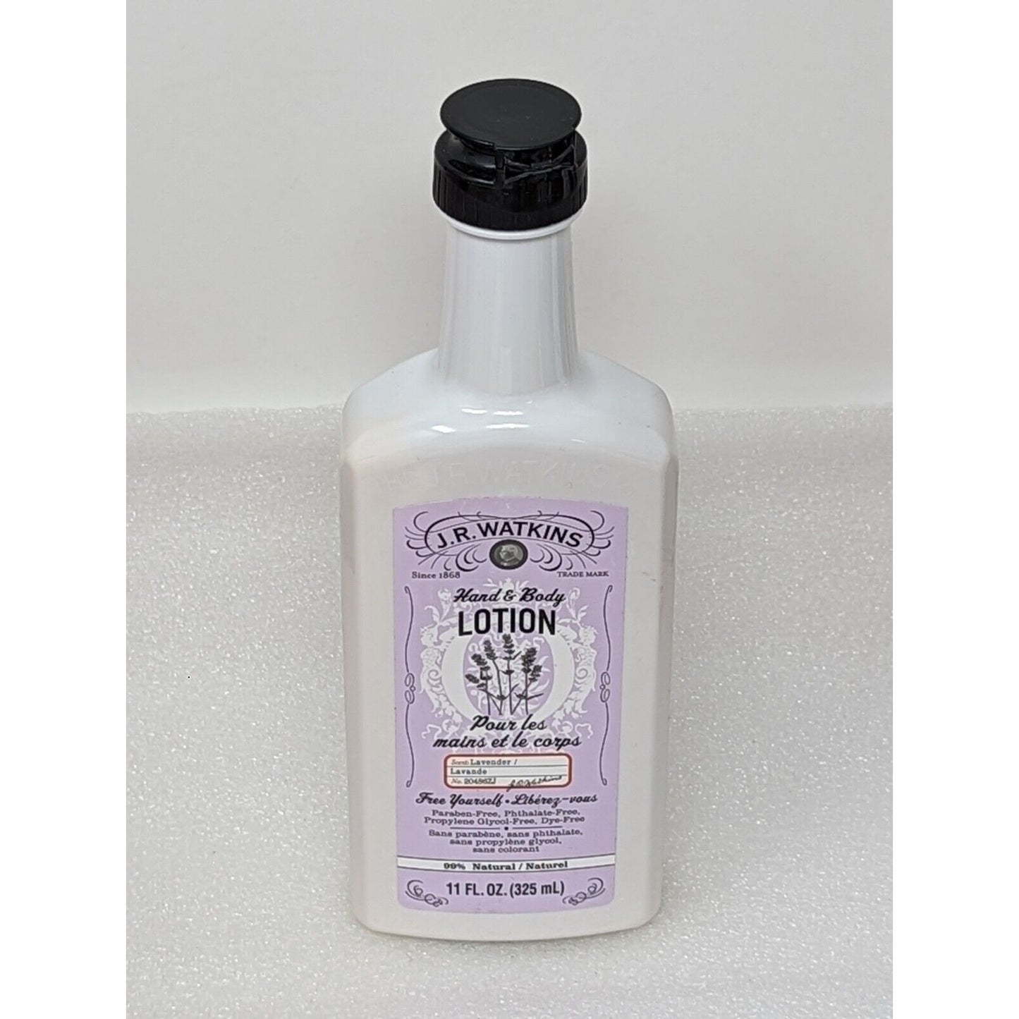 J.R. Watkins Natural Hand & Body Lotion Lavender 11 oz