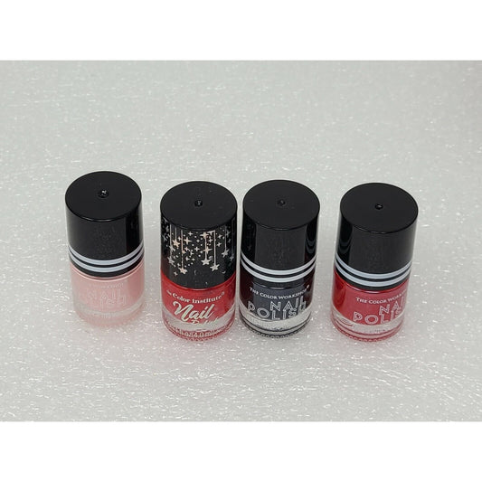 Lot Of 4 Mini Nail Polish The Color Workshop Assorted Colors