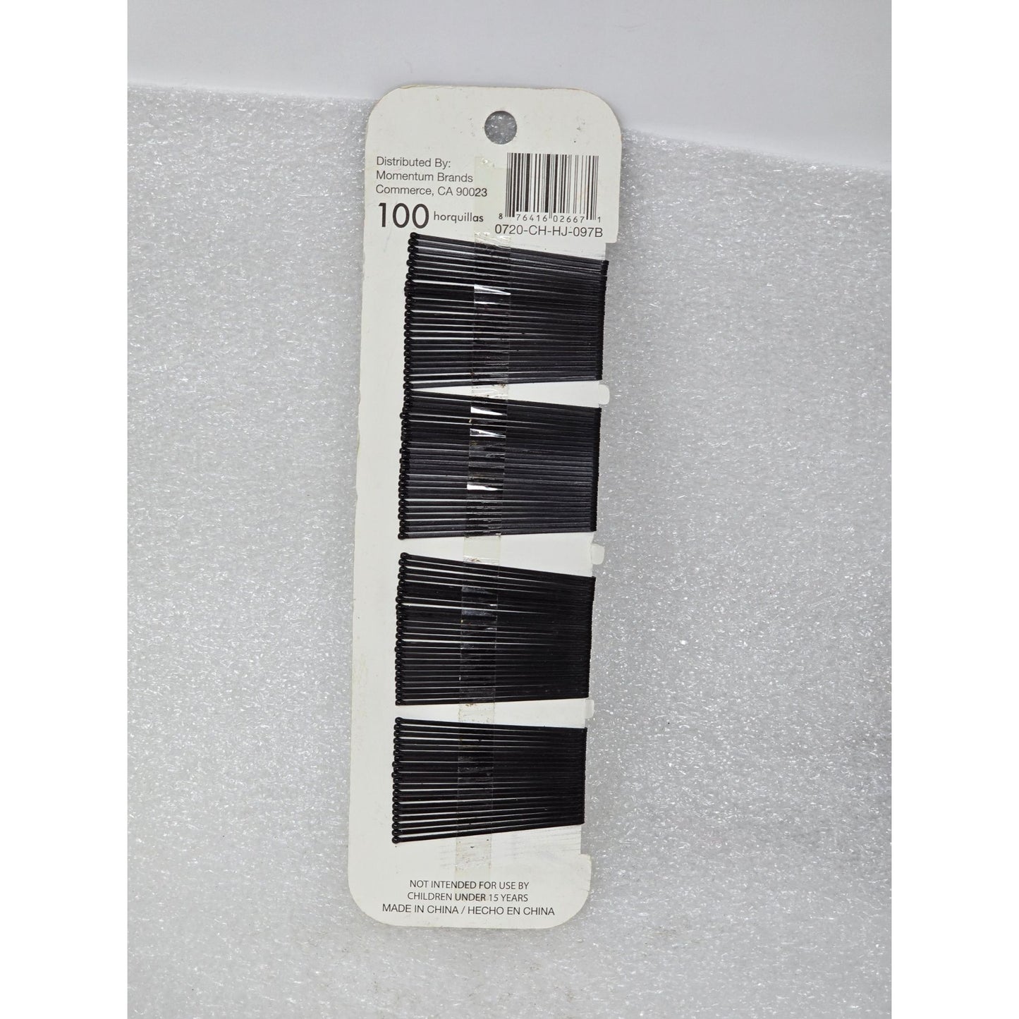 Stylin By Hälsa 100 Black Bobby Pins For Hair Styling & Secure Hold