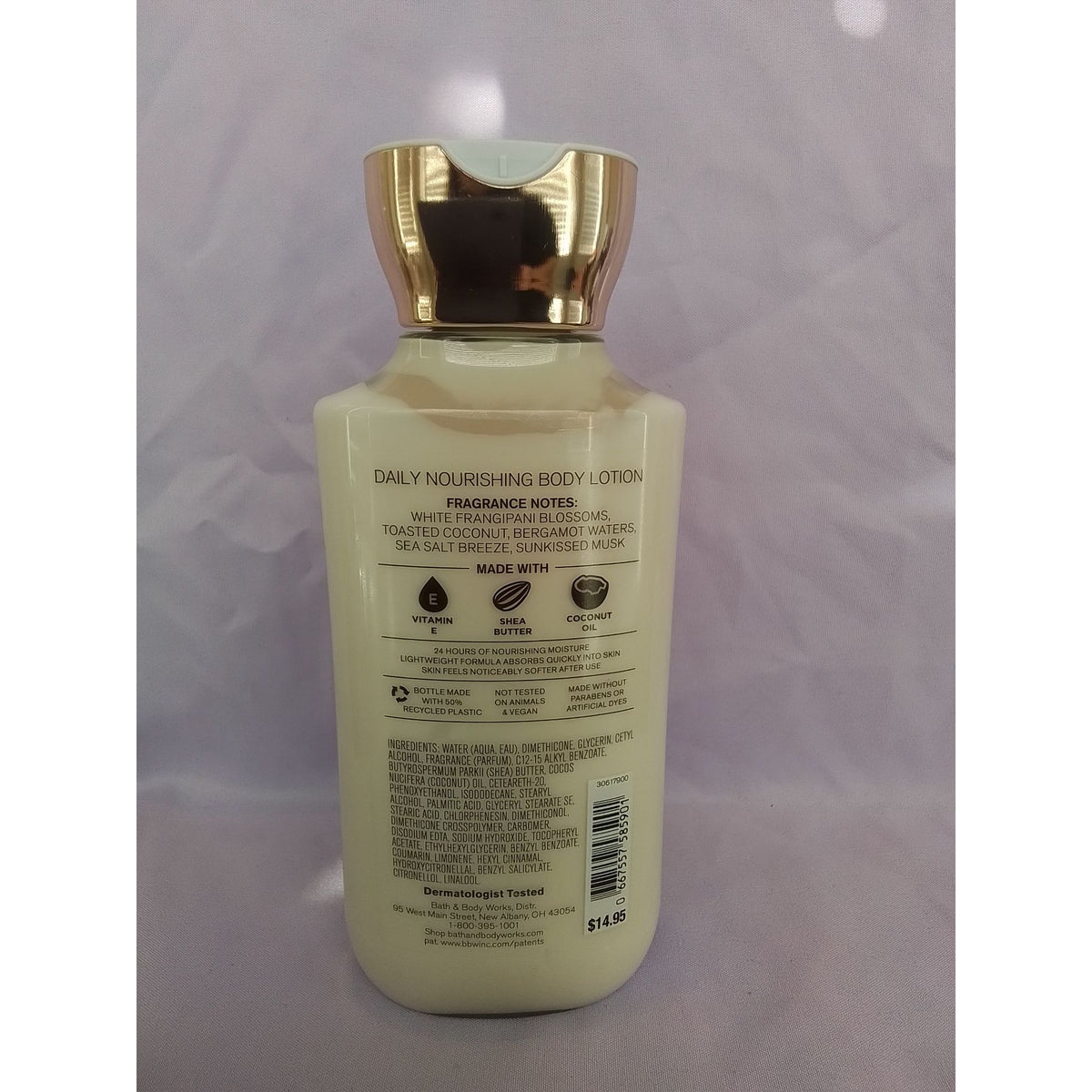 Bath & Body Works At The Beach Daily Nourishing Body Lotion 8 oz